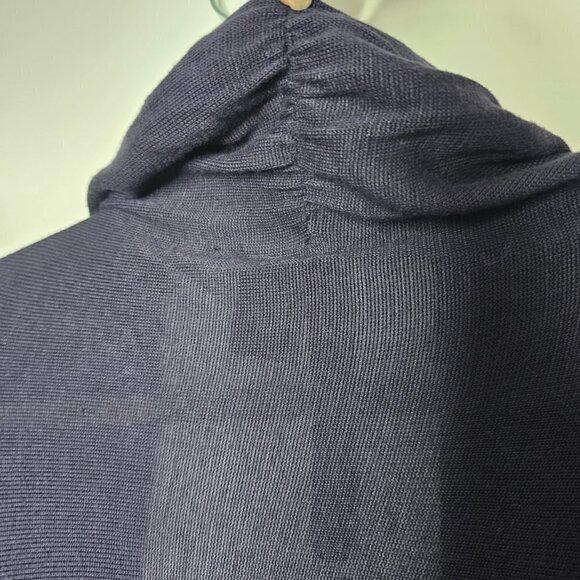 Renee C. Women's Navy Long sleeve Sweater Wrap, Size S-M - Picture 13 of 14